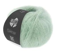 LANA GROSSA Silkhair | Feines Lace-Garn aus Superkid Mohair mit Seide | Handstrickgarn aus 70% Mohair (Superkid) & 30% Seide | 25g Wolle zum Stricken & Häkeln | 210m Garn FB 186