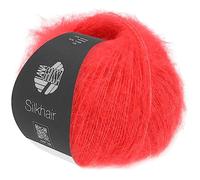 LANA GROSSA Silkhair | Feines Lace-Garn aus Superkid Mohair mit Seide | Handstrickgarn aus 70% Mohair (Superkid) & 30% Seide | 25g Wolle zum Stricken & Häkeln | 210m Garn FB 147