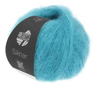 LANA GROSSA Silkhair | Feines Lace-Garn aus Superkid Mohair mit Seide | Handstrickgarn aus 70% Mohair (Superkid) & 30% Seide | 25g Wolle zum Stricken & Häkeln | 210m Garn FB 180