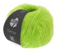 LANA GROSSA Silkhair | Feines Lace-Garn aus Superkid Mohair mit Seide | Handstrickgarn aus 70% Mohair (Superkid) & 30% Seide | 25g Wolle zum Stricken & Häkeln | 210m Garn FB 191