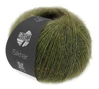 LANA GROSSA Silkhair | Feines Lace-Garn aus Superkid Mohair mit Seide | Handstrickgarn aus 70% Mohair (Superkid) & 30% Seide | 25g Wolle zum Stricken & Häkeln | 210m Garn FB 178