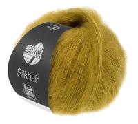 LANA GROSSA Silkhair | Feines Lace-Garn aus Superkid Mohair mit Seide | Handstrickgarn aus 70% Mohair (Superkid) & 30% Seide | 25g Wolle zum Stricken & Häkeln | 210m Garn FB 218