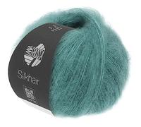LANA GROSSA Silkhair | Feines Lace-Garn aus Superkid Mohair mit Seide | Handstrickgarn aus 70% Mohair (Superkid) & 30% Seide | 25g Wolle zum Stricken & Häkeln | 210m Garn FB 155