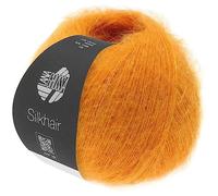 LANA GROSSA Silkhair | Feines Lace-Garn aus Superkid Mohair mit Seide | Handstrickgarn aus 70% Mohair (Superkid) & 30% Seide | 25g Wolle zum Stricken & Häkeln | 210m Garn FB 146