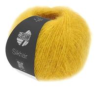 LANA GROSSA Silkhair | Feines Lace-Garn aus Superkid Mohair mit Seide | Handstrickgarn aus 70% Mohair (Superkid) & 30% Seide | 25g Wolle zum Stricken & Häkeln | 210m Garn FB 160