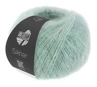 LANA GROSSA Silkhair | Feines Lace-Garn aus Superkid Mohair mit Seide | Handstrickgarn aus 70% Mohair (Superkid) & 30% Seide | 25g Wolle zum Stricken & Häkeln | 210m Garn FB 175