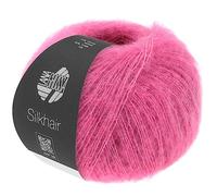 LANA GROSSA Silkhair | Feines Lace-Garn aus Superkid Mohair mit Seide | Handstrickgarn aus 70% Mohair (Superkid) & 30% Seide | 25g Wolle zum Stricken & Häkeln | 210m Garn FB 172