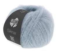 LANA GROSSA Silkhair | Feines Lace-Garn aus Superkid Mohair mit Seide | Handstrickgarn aus 70% Mohair (Superkid) & 30% Seide | 25g Wolle zum Stricken & Häkeln | 210m Garn FB 196