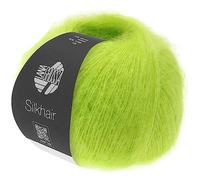 LANA GROSSA Silkhair | Feines Lace-Garn aus Superkid Mohair mit Seide | Handstrickgarn aus 70% Mohair (Superkid) & 30% Seide | 25g Wolle zum Stricken & Häkeln | 210m Garn FB 157