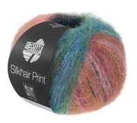 LANA GROSSA Silkhair Print | Feines Lace-Garn aus Superkid Mohair mit Seide | Handstrickgarn aus 70% Mohair (Superkid) & 30% Seide | 25g Wolle zum Stricken & Häkeln | 210m Garn FB 438