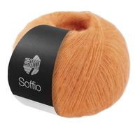 LANA GROSSA Soffio | Flauschiges Lace-Garn aus Merino- & Baumwolle mit 10% Kaschmir | Handstrickgarn aus 60% Schurwolle (Merino superfein), 30% Baumwolle (Bio) | 25g zum Stricken | 212m Garn FB 28
