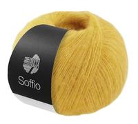 LANA GROSSA Soffio | Flauschiges Lace-Garn aus Merino- & Baumwolle mit 10% Kaschmir | Handstrickgarn aus 60% Schurwolle (Merino superfein), 30% Baumwolle (Bio) | 25g zum Stricken | 212m Garn FB 27