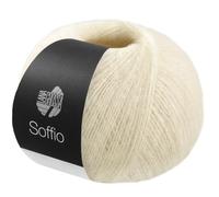 LANA GROSSA Soffio | Flauschiges Lace-Garn aus Merino- & Baumwolle mit 10% Kaschmir | Handstrickgarn aus 60% Schurwolle (Merino superfein), 30% Baumwolle (Bio) | 25g zum Stricken | 212m Garn FB 43