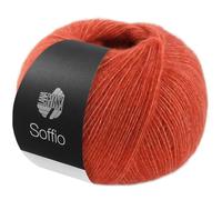 LANA GROSSA Soffio | Flauschiges Lace-Garn aus Merino- & Baumwolle mit 10% Kaschmir | Handstrickgarn aus 60% Schurwolle (Merino superfein), 30% Baumwolle (Bio) | 25g zum Stricken | 212m Garn FB 5