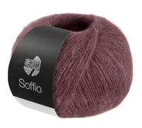 LANA GROSSA Soffio | Flauschiges Lace-Garn aus Merino- & Baumwolle mit 10% Kaschmir | Handstrickgarn aus 60% Schurwolle (Merino superfein), 30% Baumwolle (Bio) | 25g zum Stricken | 212m Garn FB 35