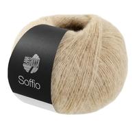 LANA GROSSA Soffio | Flauschiges Lace-Garn aus Merino- & Baumwolle mit 10% Kaschmir | Handstrickgarn aus 60% Schurwolle (Merino superfein), 30% Baumwolle (Bio) | 25g zum Stricken | 212m Garn FB 16