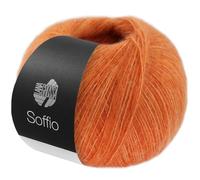 LANA GROSSA Soffio | Flauschiges Lace-Garn aus Merino- & Baumwolle mit 10% Kaschmir | Handstrickgarn aus 60% Schurwolle (Merino superfein), 30% Baumwolle (Bio) | 25g zum Stricken | 212m Garn FB 6