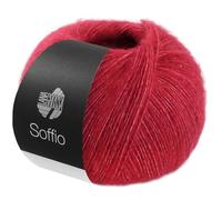 LANA GROSSA Soffio | Flauschiges Lace-Garn aus Merino- & Baumwolle mit 10% Kaschmir | Handstrickgarn aus 60% Schurwolle (Merino superfein), 30% Baumwolle (Bio) | 25g zum Stricken | 212m Garn FB 3