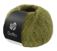 LANA GROSSA Soffio | Flauschiges Lace-Garn aus Merino- & Baumwolle mit 10% Kaschmir | Handstrickgarn aus 60% Schurwolle (Merino superfein), 30% Baumwolle (Bio) | 25g zum Stricken | 212m Garn FB 32