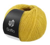 LANA GROSSA Soffio | Flauschiges Lace-Garn aus Merino- & Baumwolle mit 10% Kaschmir | Handstrickgarn aus 60% Schurwolle (Merino superfein), 30% Baumwolle (Bio) | 25g zum Stricken | 212m Garn FB 31