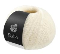LANA GROSSA Soffio | Flauschiges Lace-Garn aus Merino- & Baumwolle mit 10% Kaschmir | Handstrickgarn aus 60% Schurwolle (Merino superfein), 30% Baumwolle (Bio) | 25g Wolle zum Stricken | 212m Garn