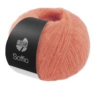 LANA GROSSA Soffio | Flauschiges Lace-Garn aus Merino- & Baumwolle mit 10% Kaschmir | Handstrickgarn aus 60% Schurwolle (Merino superfein), 30% Baumwolle (Bio) | 25g zum Stricken | 212m Garn FB 29