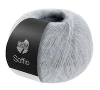 LANA GROSSA Soffio | Flauschiges Lace-Garn aus Merino- & Baumwolle mit 10% Kaschmir | Handstrickgarn aus 60% Schurwolle (Merino superfein), 30% Baumwolle (Bio) | 25g zum Stricken | 212m Garn FB 15