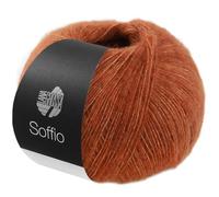 LANA GROSSA Soffio | Flauschiges Lace-Garn aus Merino- & Baumwolle mit 10% Kaschmir | Handstrickgarn aus 60% Schurwolle (Merino superfein), 30% Baumwolle (Bio) | 25g zum Stricken | 212m Garn FB 4