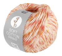 LANA GROSSA Soft Cotton Print | Weiches Baumwollgarn mit modernem Mikrofaseranteil | Handstrickgarn aus 70% Baumwolle & 30% Polyacryl | 50g Wolle zum Stricken & Häkeln | 140m Garn