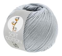 LANA GROSSA Soft Cotton | Weiches Baumwollgarn mit modernem Mikrofaseranteil | Handstrickgarn aus 70% Baumwolle & 30% Polyacryl | 50g Wolle zum Stricken & Häkeln | 140m Garn FB 56