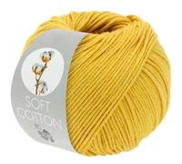 LANA GROSSA Soft Cotton | Weiches Baumwollgarn mit modernem Mikrofaseranteil | Handstrickgarn aus 70% Baumwolle & 30% Polyacryl | 50g Wolle zum Stricken & Häkeln | 140m Garn FB42