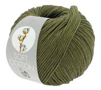 LANA GROSSA Soft Cotton | Weiches Baumwollgarn mit modernem Mikrofaseranteil | Handstrickgarn aus 70% Baumwolle & 30% Polyacryl | 50g Wolle zum Stricken & Häkeln | 140m Garn FB50