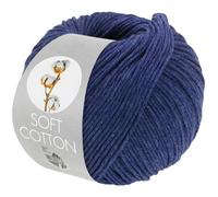 LANA GROSSA Soft Cotton | Weiches Baumwollgarn mit modernem Mikrofaseranteil | Handstrickgarn aus 70% Baumwolle & 30% Polyacryl | 50g Wolle zum Stricken & Häkeln | 140m Garn FB 55
