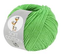 LANA GROSSA Soft Cotton | Weiches Baumwollgarn mit modernem Mikrofaseranteil | Handstrickgarn aus 70% Baumwolle & 30% Polyacryl | 50g Wolle zum Stricken & Häkeln | 140m Garn FB 58