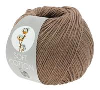 LANA GROSSA Soft Cotton | Weiches Baumwollgarn mit modernem Mikrofaseranteil | Handstrickgarn aus 70% Baumwolle & 30% Polyacryl | 50g Wolle zum Stricken & Häkeln | 140m Garn FB41