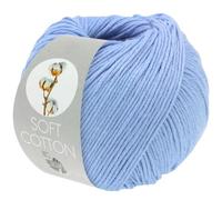 Lana Grossa Häkelwolle Soft Cotton – 70% Baumwolle/30% Polyacryl, 140 m/50 g, 047 Himmelblau