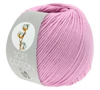 LANA GROSSA Soft Cotton | Weiches Baumwollgarn mit modernem Mikrofaseranteil | Handstrickgarn aus 70% Baumwolle & 30% Polyacryl | 50g Wolle zum Stricken & Häkeln | 140m Garn FB22