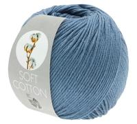 LANA GROSSA Soft Cotton | Weiches Baumwollgarn mit modernem Mikrofaseranteil | Handstrickgarn aus 70% Baumwolle & 30% Polyacryl | 50g Wolle zum Stricken & Häkeln | 140m Garn FB25