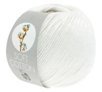 LANA GROSSA Soft Cotton | Weiches Baumwollgarn mit modernem Mikrofaseranteil | Handstrickgarn aus 70% Baumwolle & 30% Polyacryl | 50g Wolle zum Stricken & Häkeln | 140m Garn FB10