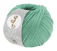 LANA GROSSA Soft Cotton | Weiches Baumwollgarn mit modernem Mikrofaseranteil | Handstrickgarn aus 70% Baumwolle & 30% Polyacryl | 50g Wolle zum Stricken & Häkeln | 140m Garn FB 57