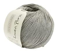 Lana Grossa Garn Linea Pura Solo Lino Viskose Hellgrau 50 g