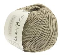 LANA GROSSA Solo Lino | Handstrickgarn aus 80% Leinen-Viskose & 20% Leinen | 50g Wolle zum Stricken & Häkeln | 120m Garn FB 21