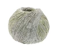 Lana Grossa Solo Lino Print 151 - Graubeige/Helloliv/Grau