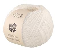 LANA GROSSA Summer Cashmere| Feines Kettengarn aus Baumwolle und Kaschmir | Handstrickgarn aus 90% Baumwolle & 10% Cashmere | 5g Wolle zum Stricken & Häkeln | 210m Garn FB 1