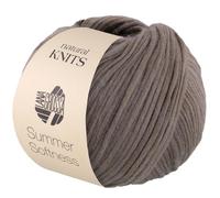 LANA GROSSA Summer Softness | Zartes Baumwollschlauchgarn, voluminös gefüllt mit flauschigen Merinofasern | Handstrickgarn aus 80% Baumwolle (Bio) & 20% Schurwolle | 50g / 130m FB19
