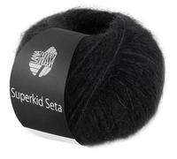 LANA GROSSA Superkid Seta | Zartes Schlauchgarn aus Superkid Mohair mit Seide | Handstrickgarn aus 65% Mohair (Superkid) & 35% Seide | 25g Wolle zum Stricken & Häkeln | 100m Garn FB24