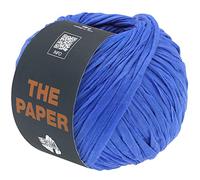 LANA GROSSA The Paper | Effektgarn in Papierbast-Optik - ideal für Dekoartikel & Taschen | Handstrickgarn aus 70% Polyester & 30% Viskose | 100g Wolle zum Stricken & Häkeln | 100m Garn