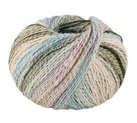 LANA GROSSA Torto | Baumwoll-Effektgarn mit doppeltem Farbeffekt, unregelmäßig mit glänzenden Faden | Handstrickgarn aus 90% Baumwolle & 10% Polyamid | 50g Wolle zum Stricken & Häkeln | 120m Garn FB2