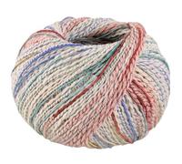 LANA GROSSA Torto | Baumwoll-Effektgarn mit doppeltem Farbeffekt, unregelmäßig mit glänzenden Faden | Handstrickgarn aus 90% Baumwolle & 10% Polyamid | 50g Wolle zum Stricken & Häkeln | 120m Garn FB4