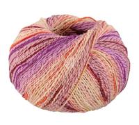 LANA GROSSA Torto | Baumwoll-Effektgarn mit doppeltem Farbeffekt, unregelmäßig mit glänzenden Faden | Handstrickgarn aus 90% Baumwolle & 10% Polyamid | 50g Wolle zum Stricken & Häkeln | 120m Garn FB6